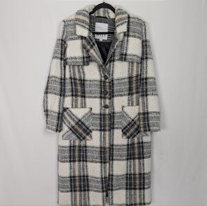 Anthropologie NVLT Plaid Long Coat